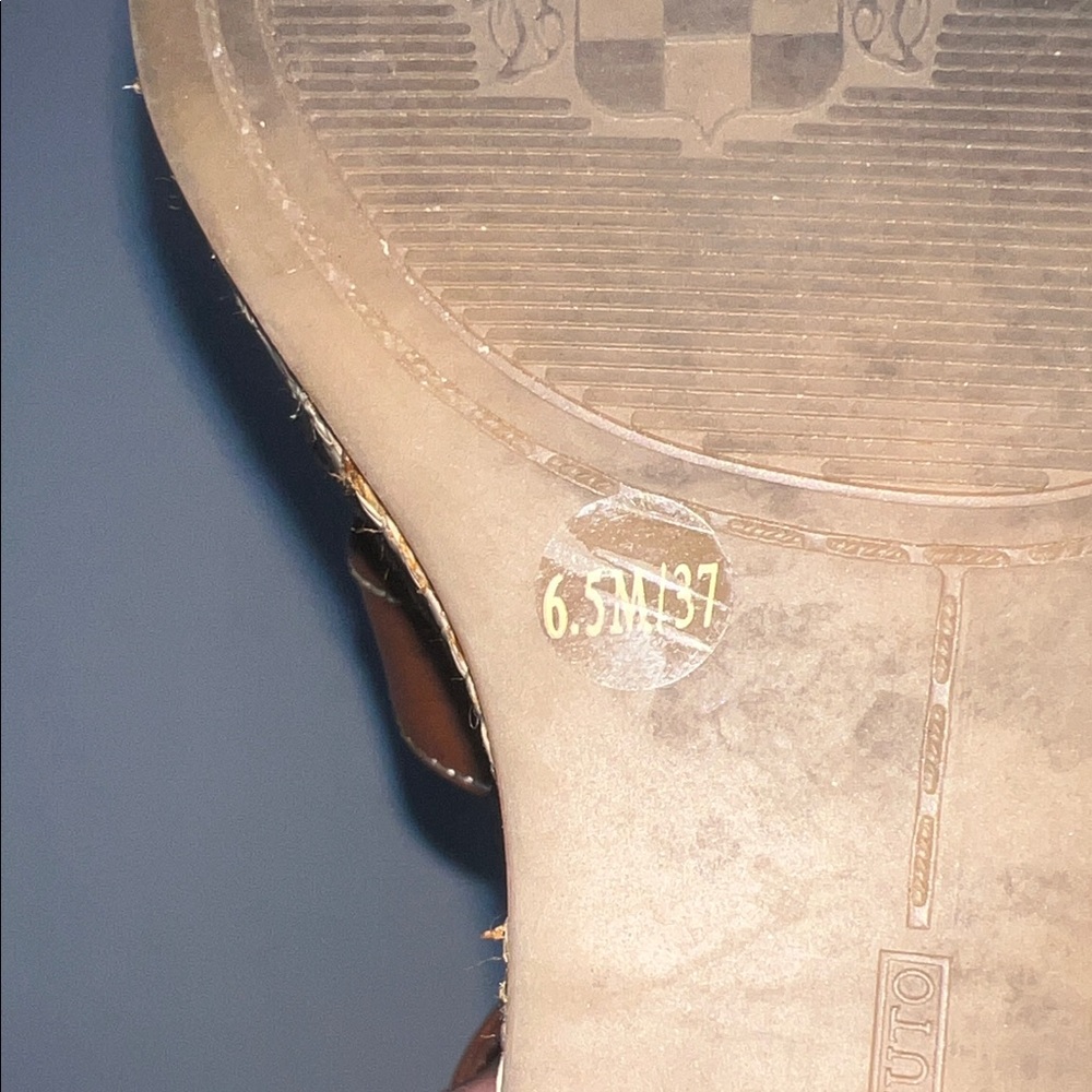 Vince Camuto Brown Leather Wedge Sandals - Picture 12 of 12